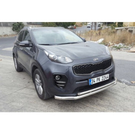 Защита переднего бампера двойная kia sportage 2016
